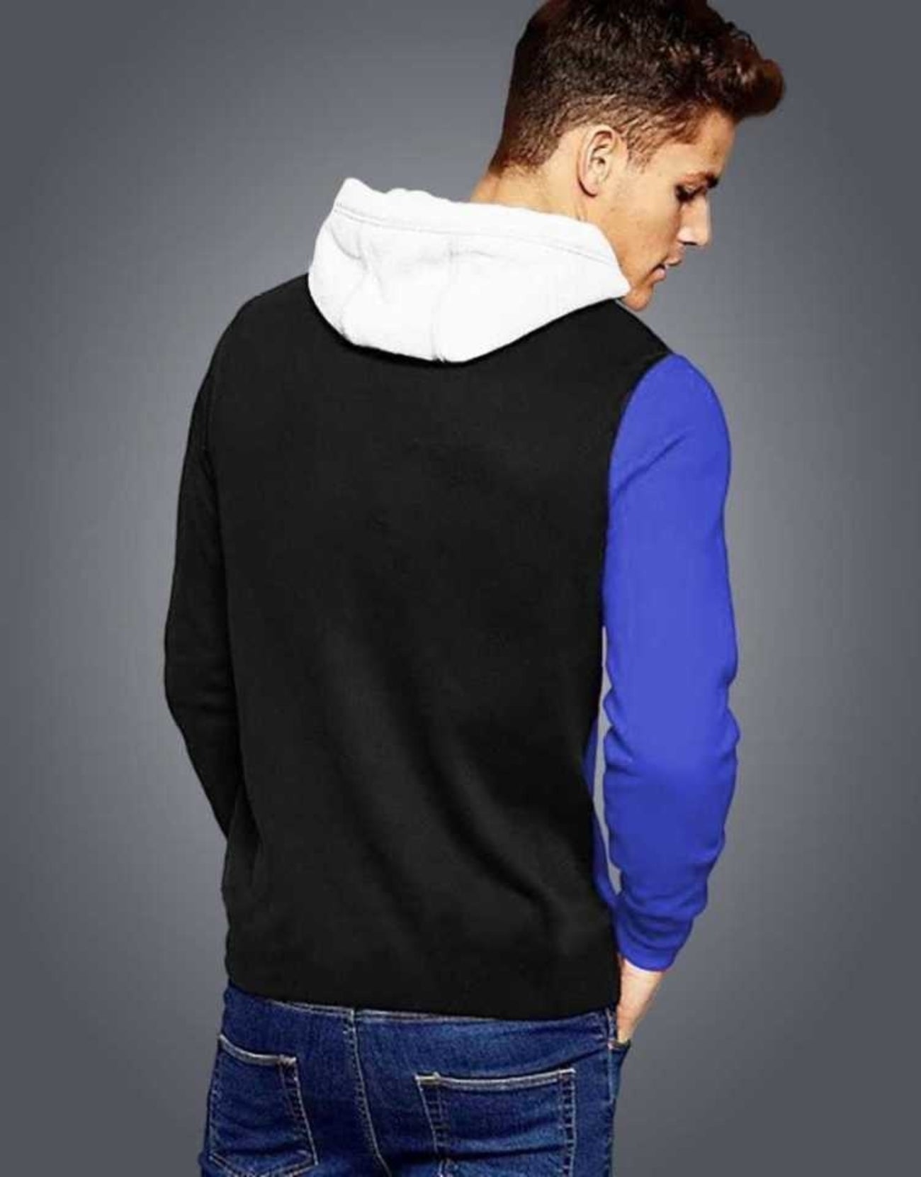 Casual Cotton Color Block Hoodies